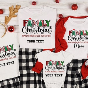 Christmas Crew Matching Pajama Top, Christmas Matching Family Shirt, Christmas Sweaters, Christmas Family Shirt, Making Memories Together
