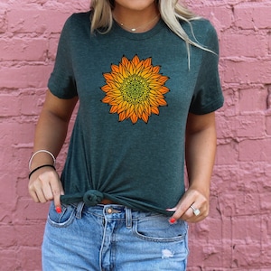 Sunflower Shirt, Sunflower Shirt Top Tank, Flower Shirt, Daisy, Roses, Nature, Wildflower, Inspirational Shirt