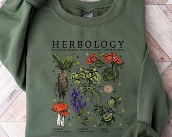 Plant Lover Sweatshirt, Flowers Shirt, Plant Lover Shirt, Cottage Core Shirt, Botanical Shirt, Dark Academia Shirt