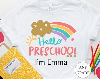 Hello Preschool Shirt, Preschool Shirt, Kindergarten Shirt, Back To School Shirt, First day Of School Shirt