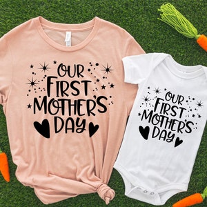 Mother's Day Mommy And Me Outfit, Our First Mother's Day, Mommy And Me Matching Shirts, Gift For Her, Mother's Day Gift, Mommy And Me Outfit