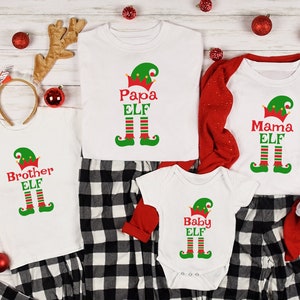 Christmas Family Matching Elf Pajama Top, Daddy Elf Shirt ,Mommy Elf Shirt, Grandpa Grandma Elf Shirt, Elf Family Matching Shirt