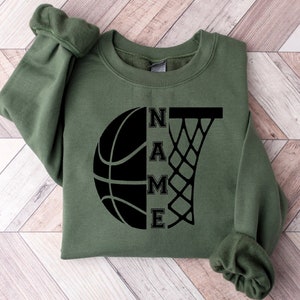 Customized Basketball Sweatshirt, Your Name Basketball Shirt, Personalized Basketball Shirt, Game Day Shirt, Basketball Season Tee