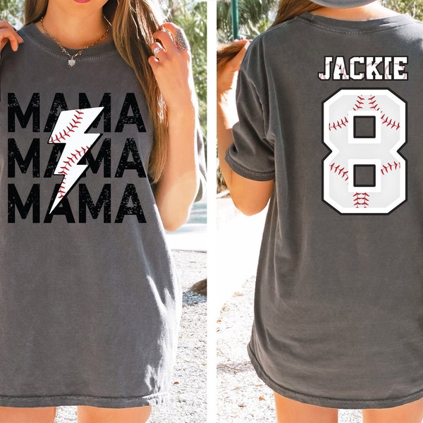 Customized Baseball Mama Sweatshirt, Your Name Baseball Shirt, Custom Baseball Shirt,Game Day Shirt,Baseball Season Shirt,Baseball Mom Shirt