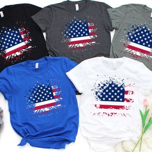 USA Flag Splash Shirt, USA Flag Shirts. 4th of july shirts, Independence Day Shirts, 4th Of July For Men, 4th Of July For Women Shirt