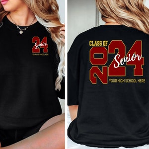 Custom Class Of Shirt, Custom Senior Shirt, Custom High School Shirt, Graduation Shirt, Custom Graduation Shirt, Graduation Sweatshirt image 1