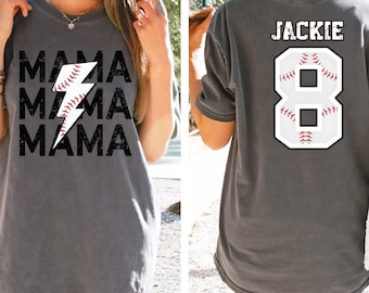 Customized Baseball Mama Sweatshirt, Your Name Baseball Shirt, Custom Baseball Shirt,Game Day Shirt,Baseball Season Shirt,Baseball Mom Shirt