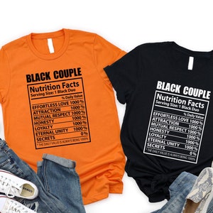 Black Couple Nutrition Facts Shirt, Nutrition Facts T-Shirt, Valentines Day Shirt, Black Couple Shirt, Black Couple Tee, Black Love Tee