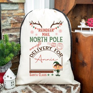Personalized Christmas Bag, Christmas Gift, Santa Bag, Oversized Santa Sack, Christmas Bag, Bag For Presents, Custom Santa Sack