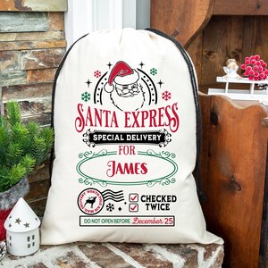 Personalized Christmas Bag, Christmas Gift, Santa Bag, Oversized Santa Sack, Christmas Bag, Bag For Presents, Custom Santa Sack
