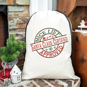 Personalized Christmas Bag, Christmas Gift, Santa Bag, Oversized Santa Sack, Christmas Bag, Bag For Presents, Custom Santa Sack
