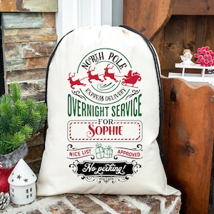 Personalized Christmas Bag, Christmas Gift, Santa Bag, Oversized Santa Sack, Christmas Bag, Bag For Presents, Custom Santa Sack