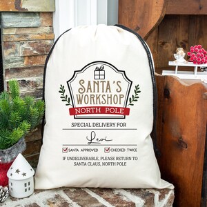 Personalized Christmas Bag, Christmas Gift, Santa Bag, Oversized Santa Sack, Christmas Bag, Bag For Presents, Custom Santa Sack