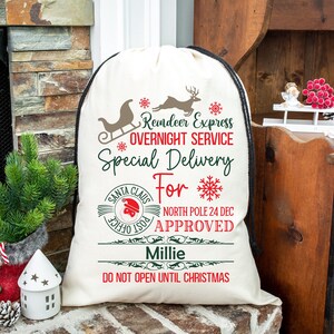 Personalized Christmas Bag, Christmas Gift, Santa Bag, Oversized Santa Sack, Christmas Bag, Bag For Presents, Custom Santa Sack