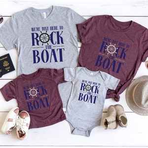We're Just Here To Rock The Boat Shirt, Funny Cruise Shirts, Birthday Cruise Cruising Boat shirt, Adult Shirts, Matching Group Cruise shirt
