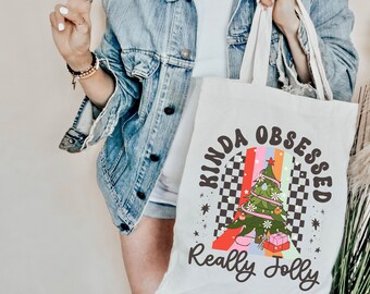 Personalisierte Weihnachten Einkaufstasche, frohe Weihnachten Baumwolltasche für Kinder, Einkaufstasche, benutzerdefinierte Einkaufstasche, Einkaufstasche, Baum Canvas Tasche