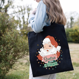 Christmas Tote Bag, Merry Christmas Cotton Bag For Kids, Tote Bag, Custom Shopping Cotton Tote Bag, Shopping Bag, Jesus Canva bag, Santa bag