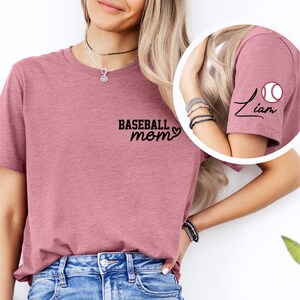 Customized Baseball Mom Shirt, Your Name Baseball Shirt, Baseball Aunt Shirt, Grandma Shirt, Baseball Mom Shirt, Custom Baseball Shirt