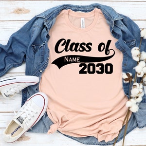 Class Of 2030 Shirt, Graduation Class of Personalized T-Shirt, Class Of 2030, Graduation Tshirts, School Shirt