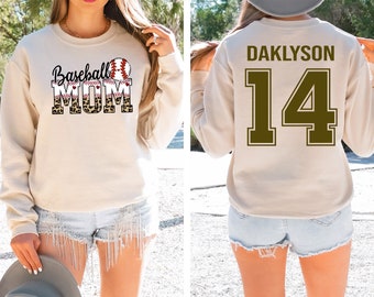 Customized Baseball Sweatshirt, Your Name Baseball Shirt, Your Team Baseball Shirt, Custom Softball Shirt, Baseball Mom Shirt, Softball Tee
