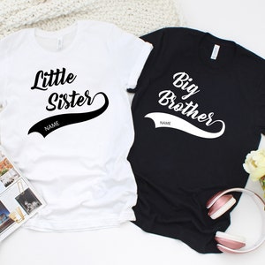 Little Sister Big Brother, Sibling Shirts, Family Shirts, Matching Tshirts, Brother and Sister