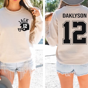 Angepasstes Fußball-Sweatshirt - Ihr Namens-Fußball-Shirt - Fußball-Shirt - Spieltag-Shirt - Fußball-Saison-Shirt - Fußball-Mama-Shirt