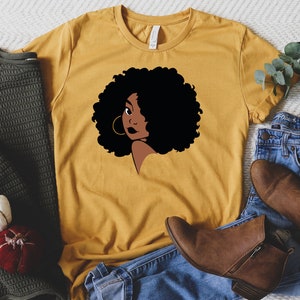 Afro Woman Shirt, Juneteenth Shirt, Sistas Black Queen Shirt, Schwarze Geschichte Monat Shirt, Geschenk für Schwestern, Stolze schwarze Frau Shirt