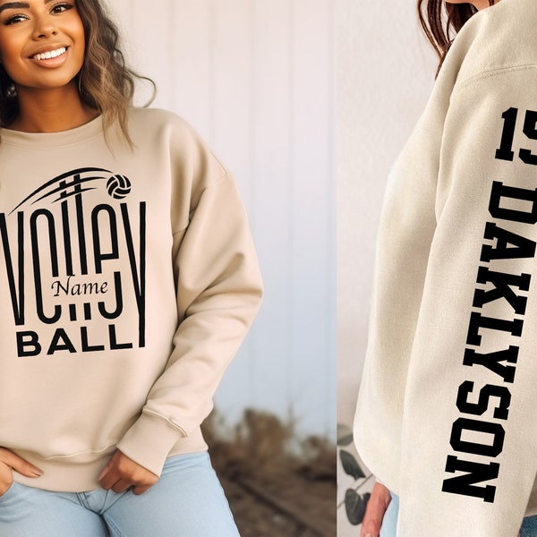Customized Volleyball Sweatshirt, Your Name Volleyball Shirt, Custom Volleyball Shirt, Volleyball Mom Shirt, Custom Volleyball Mom Shirt