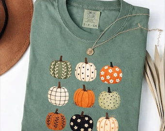 Cute Pumpkin Sweatshirt For Women, Colorful Pumpkin Shirt, Funny Pumpkin Sweatshirt, Pumpkin Patch,Halloween Sweatshirt, Cozy Season Tee