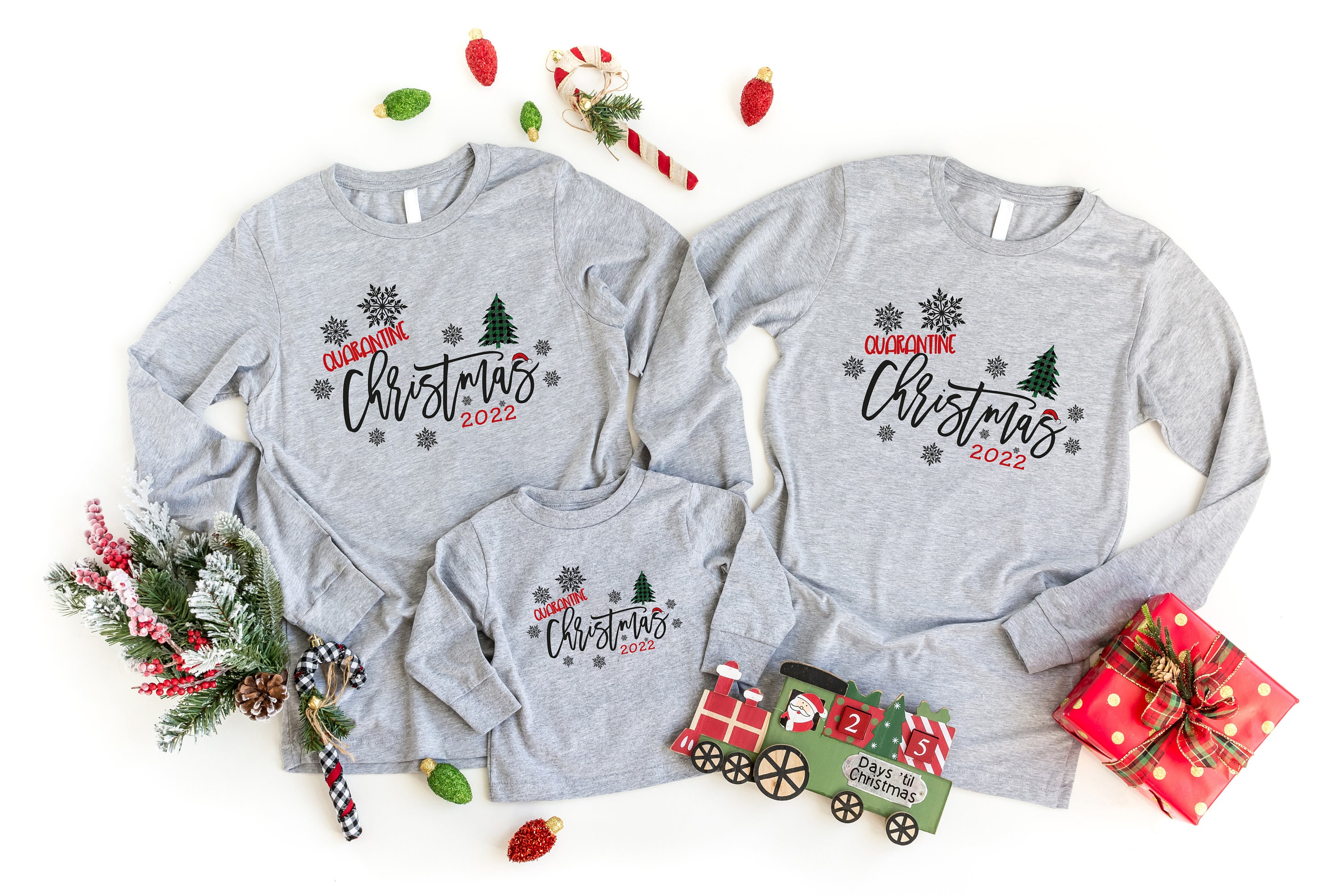 Quarantined Christmas 2022, Merry Christmas Shirt, Christmas Shirts for Women, Christmas Sweatshirt, Christmas Family Matching