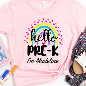 Hello Pre-K Shirt, Pre-K Shirt, Back To School Shirt, First day Of School Shirt, Hello Kindergarten Teacher, Teacher Shirt