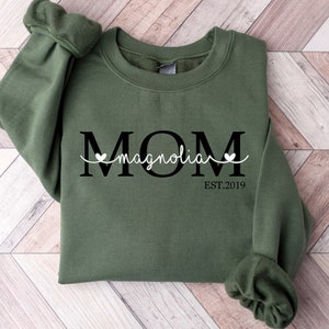 Mom Est Shirt, Valentines Day Shirt, Mother's Day Shirt, Mom Mimi Gigi Aunt Shirt Mother's Day Sweatshirt, Mother's Day Gift, Gift For Mom image 2