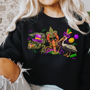 Karneval Langusten Sweatshirt, Karneval Shirt, Karneval Sweatshirt, Karneval Alligator Shirt, Louisiana Shirt, Fat PVC