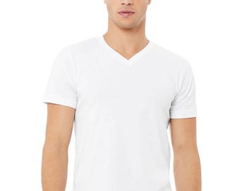 Plain Unisex V-neck T Shirt