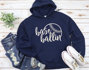 Base Ballin, Baseball Mom Shirt, Baseball Sweatshirt, Baseball Hoodies, Baseball Shirt, Game Day Shirt, Baseball Season Tee