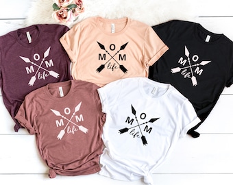 Mom shirts, Mom Life shirt, shirts voor moeders, Moederdagcadeau, trendy moeder T-shirts, coole moeder shirts, shirts voor moeders