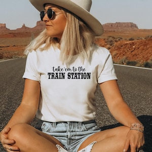 Take 'em To The Train Station Sweatshirt, Yellowstone Shirt, Rip Shirt, Western shirt, Road Trip Shirt image 3