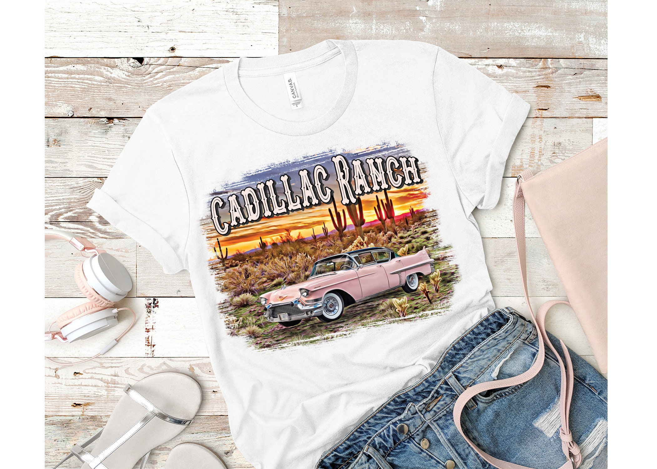 Cadillac Ranch Shirt Cadillac Shirt classic cars Shirt Etsy