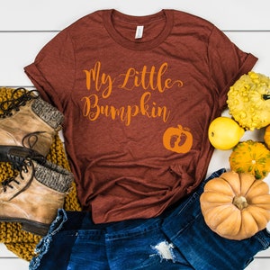 My Little Bumpkin Shirt, Little Bumpkin Shirt, Pregnancy Announcement Shirt, Halloween Shirt, Thanksgiving Shirt, Thanksgiving Pregnancy Tee image 3