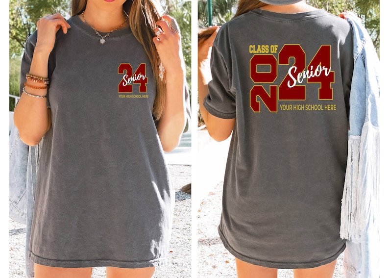 Custom Class Of Shirt, Custom Senior Shirt, Custom High School Shirt, Graduation Shirt, Custom Graduation Shirt, Graduation Sweatshirt image 2