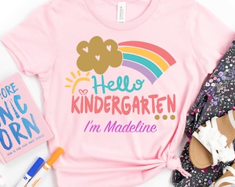 Hello Kindergarten I'm Shirt, Hello Kindergarten With Name Shirt, Kindergarten Shirt, Back To School Shirt, First day Of School Shirt