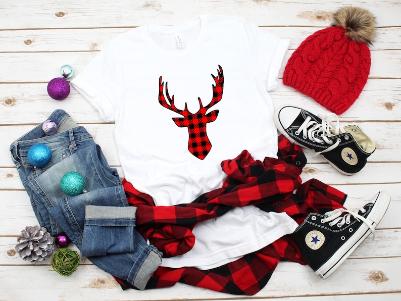 Deer 2 Shirt Merry Christmas T-Shirts Tshirt for Women Christmas Shirt Christmas Shirts Christmas Tshirt for Men