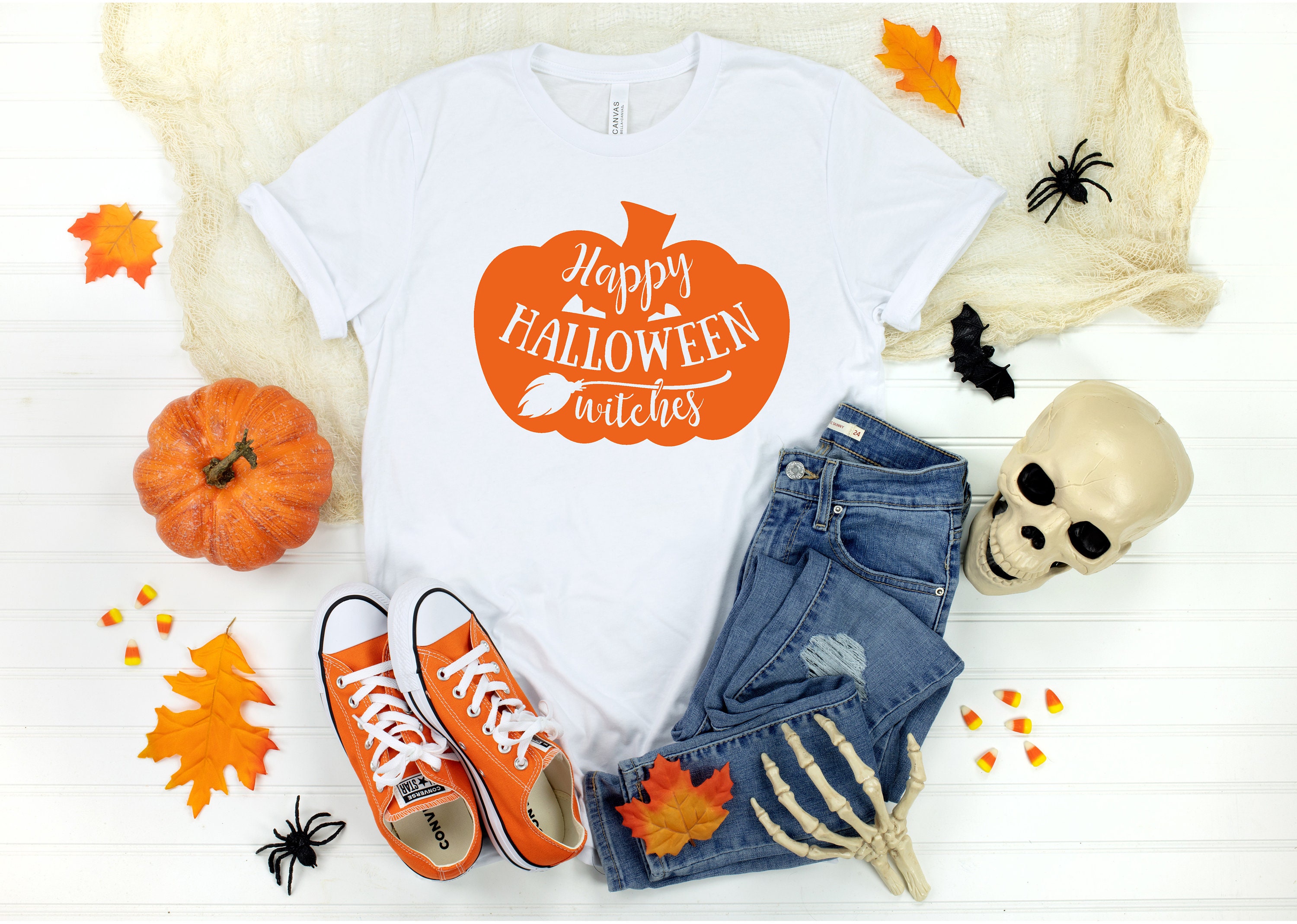 Women Halloween Shirt Happy Halloween 