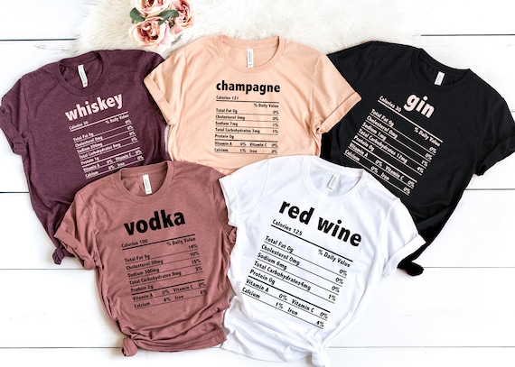Red Wine Nutritional Fact Thanksgiving Drinking Christmas T-Shirt Red Wine Nutritional Fact Thanksgiving Drinking Christmas T-Shirt