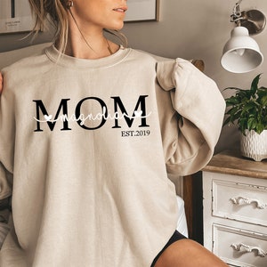 Mom Est Shirt, Valentines Day Shirt, Mother's Day Shirt, Mom Mimi Gigi Aunt Shirt Mother's Day Sweatshirt, Mother's Day Gift, Gift For Mom image 4