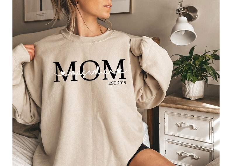 Mom Est Shirt, Valentines Day Shirt, Mother's Day Shirt, Mom Mimi Gigi Aunt Shirt Mother's Day Sweatshirt, Mother's Day Gift, Gift For Mom image 4