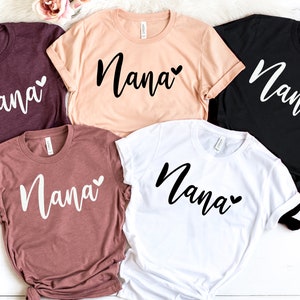 Nana With Heart Shirt, Blessed Nana Shirt, Mother&#39;s Day Shirt, Mother&#39;s Day Gift, Shirt For Mom, Shirt for Mama, Women&#39;s Shirt