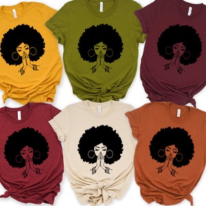 Afro American Praying Shirt, Afro American Shirt, Juneteenth Shirt, Sistas Shirt