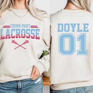 Customized Lacrosse Sweatshirt, Your Name Lacrosse Shirt, Custom Lacrosse Shirt, Game Day Shirt, Lacrosse Mom Shirt