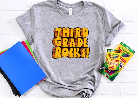 Third Grade Rocks Teacher Back To School T-Shirt Third Grade Rocks Teacher Back To School T-Shirt